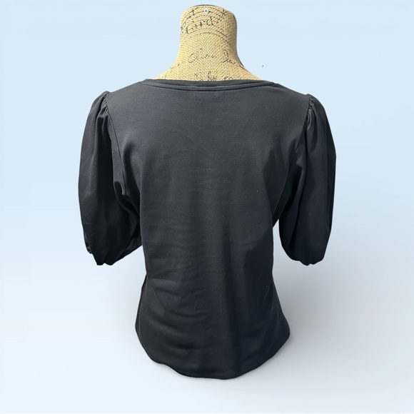 456 - 🌻 Black Puff Sleeve Top - Picture 4 of 14